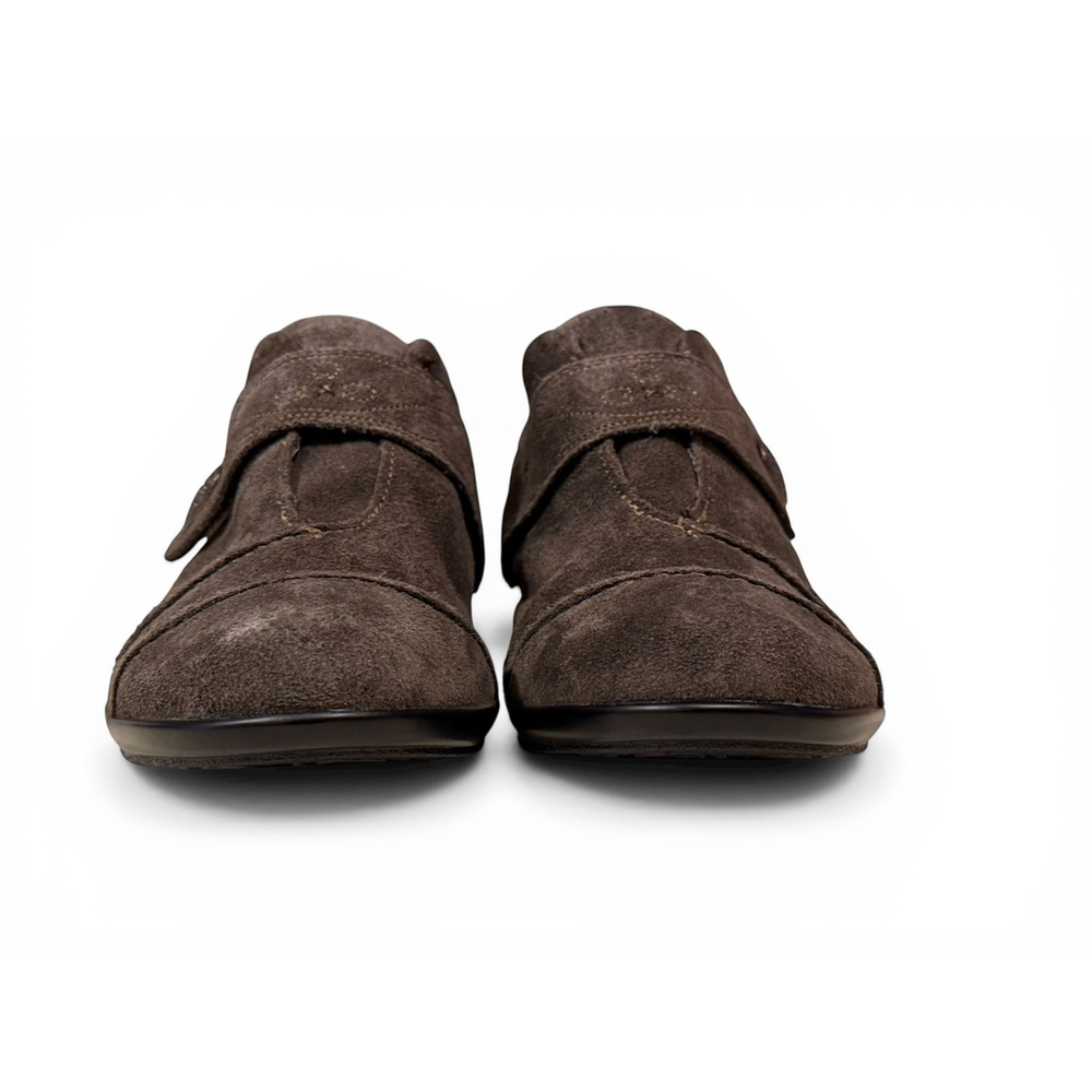 Aetrex Women's Corinne Monk Strap Brown Suede Orthotic Sz 11 EF862WB - Picture 7 of 10